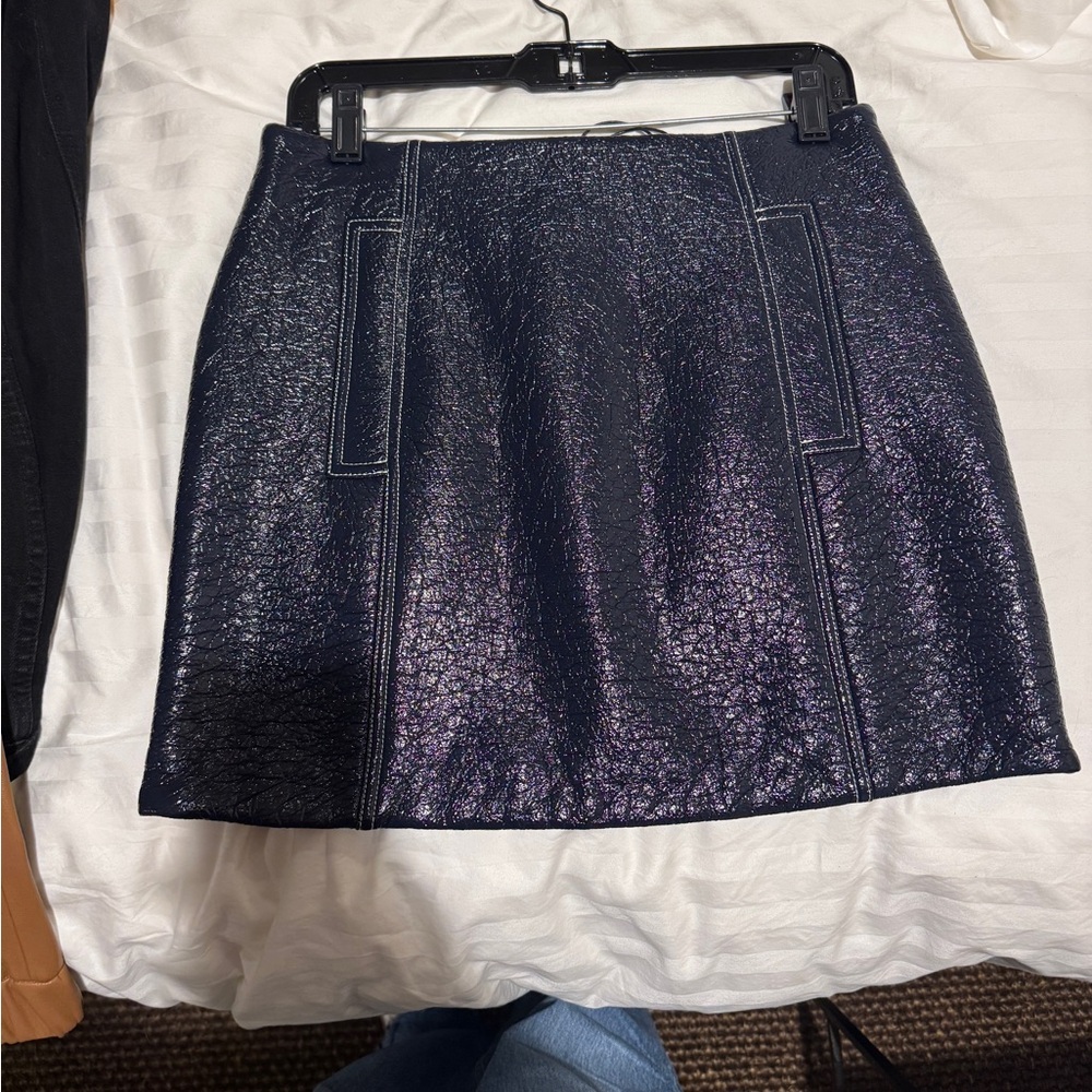 ba&sh Navy Blue Mini Skirt